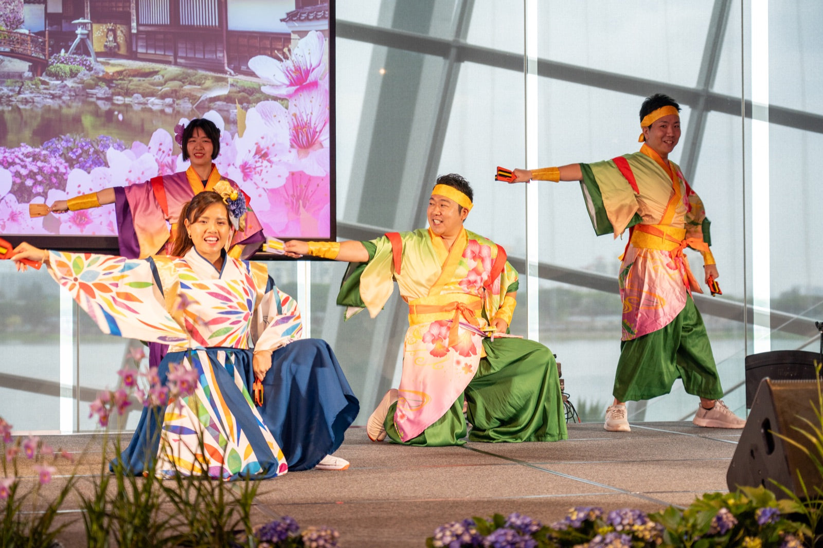 Yosakoi troupe performing
